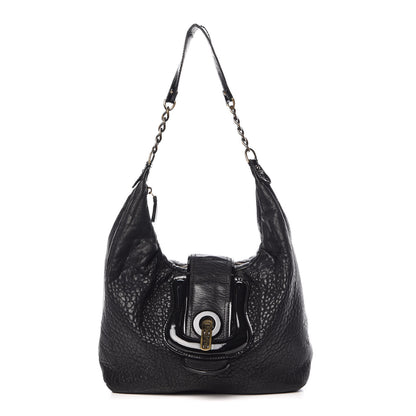 Fendi Nappa Patent B Buckle Hobo Black 1 of 23