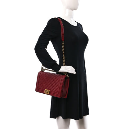 Chanel Calfskin Quilted New Medium Boy Flap Red 2 of 9