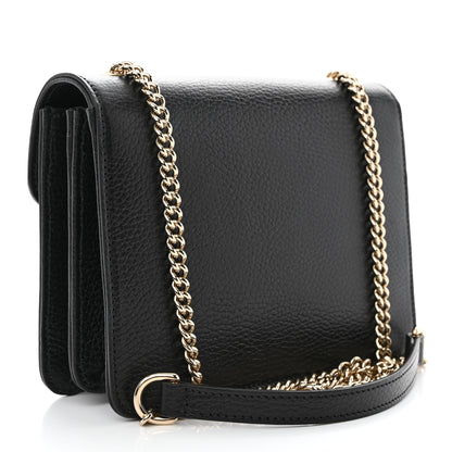 Gucci Dollar Calfskin Small Interlocking G Shoulder Bag Black 3 of 11