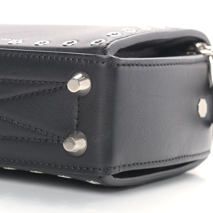 Alexander McQueen Fine Grain Goatskin Perforated Box Shoulder Bag 16 Black 10 of 11