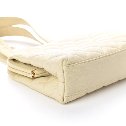 Chanel Caviar Quilted Frame Bag Ivory 9 of 10