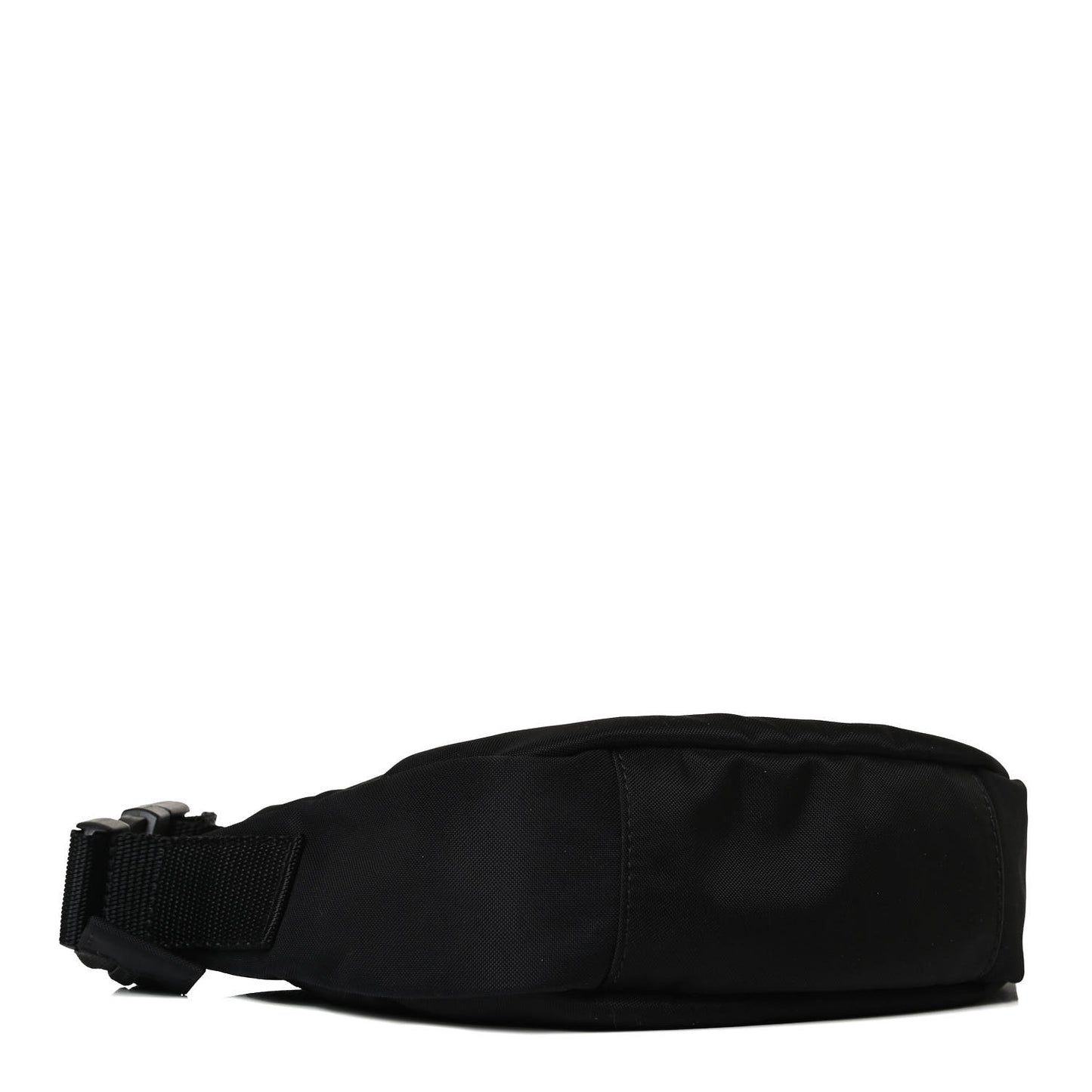 Recycled Sport Nylon Logo Embroidered Wheel Sling Bag Black White