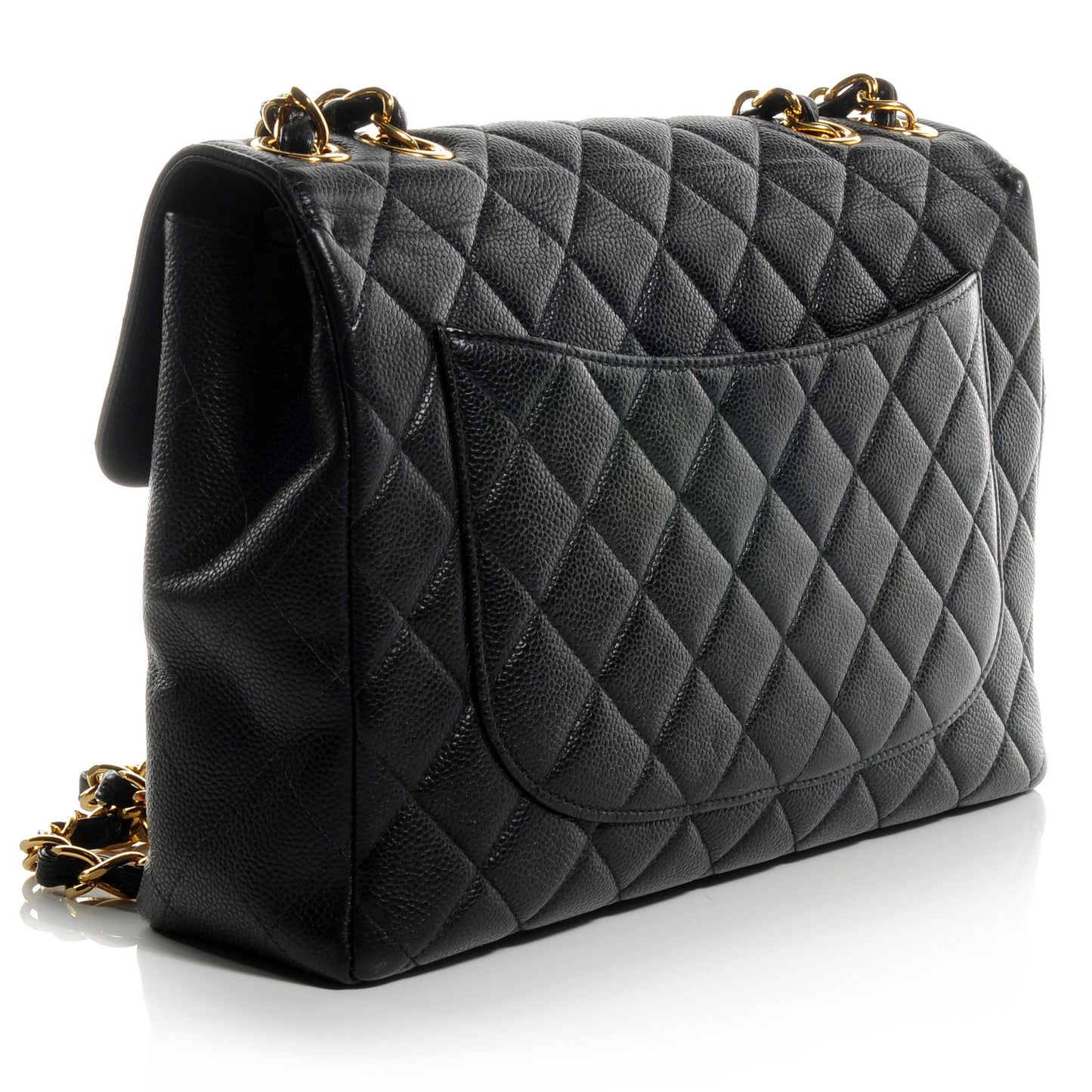Caviar Jumbo Single Flap Black