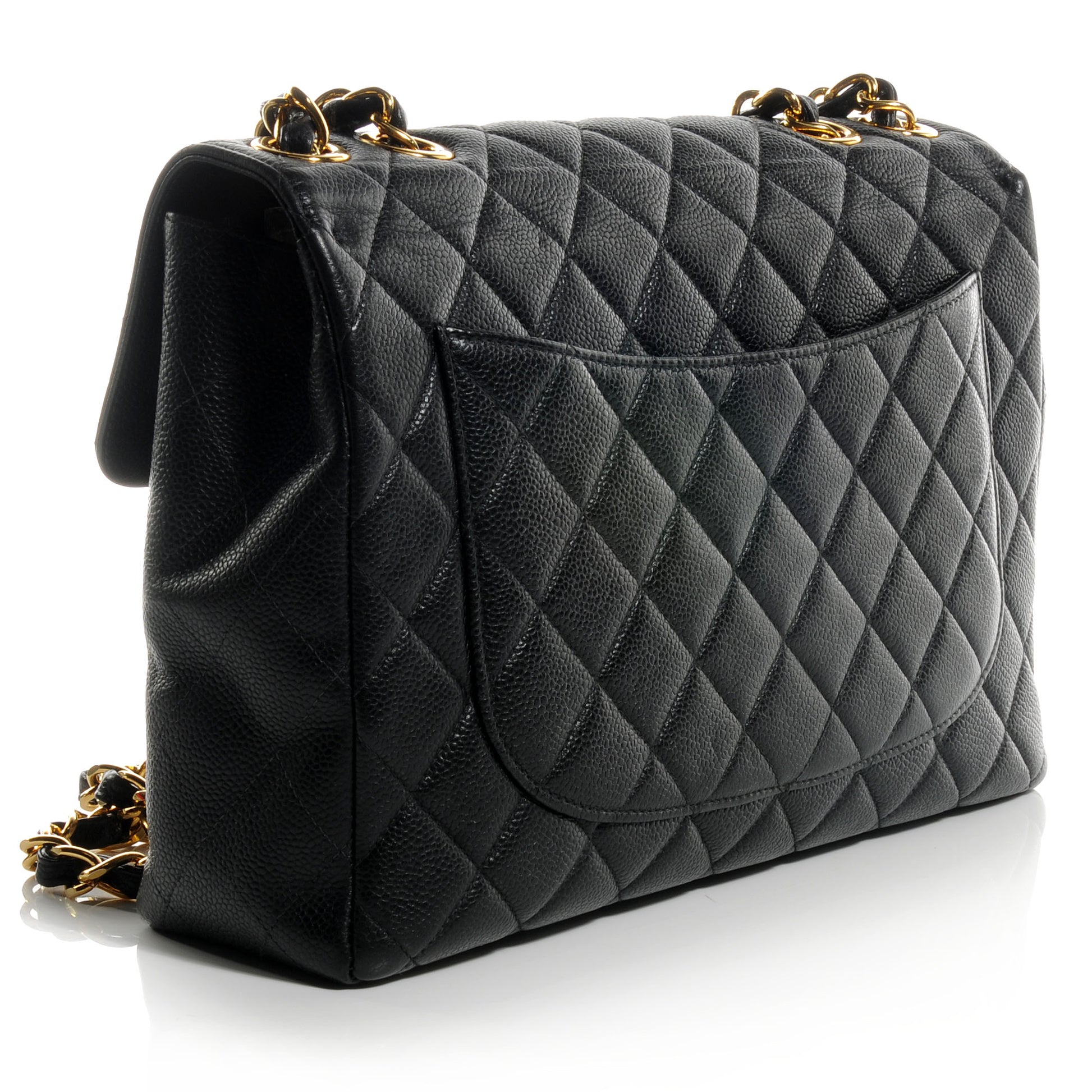 Chanel Caviar Jumbo Single Flap Black 3 of 9