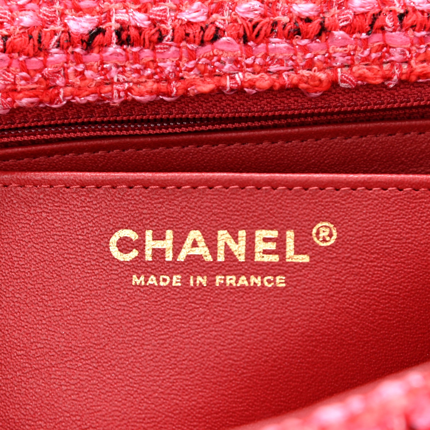 Chanel Tweed Quilted Mini 2.55 Reissue Flap Red Ecru Black 6 of 13