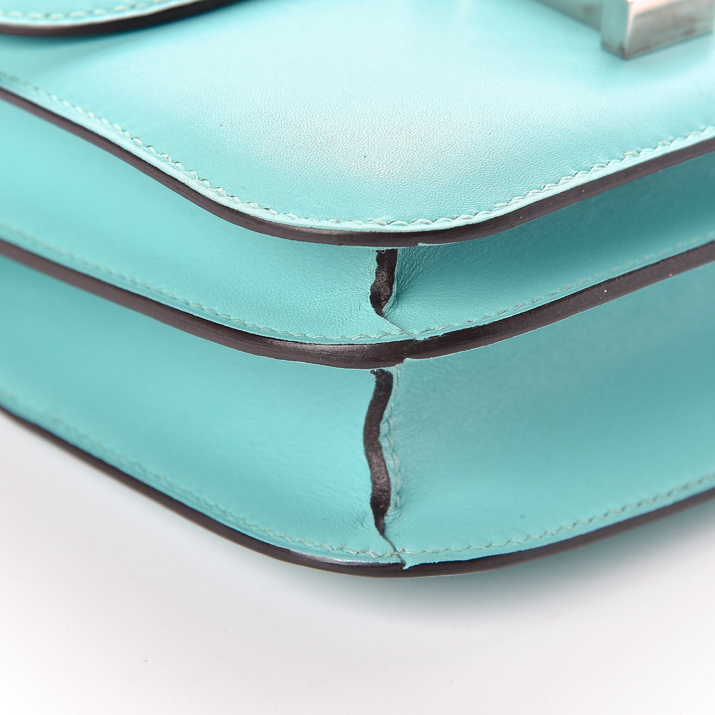 Tadelakt Lizard Constance 18 Bleu Atoll Ficelle