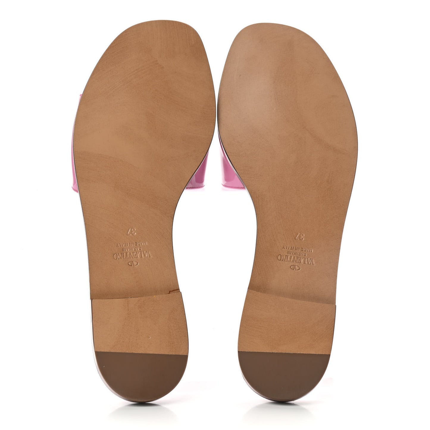 Patent Vlogo Flat Slide Sandals 37 Radiant Orchid