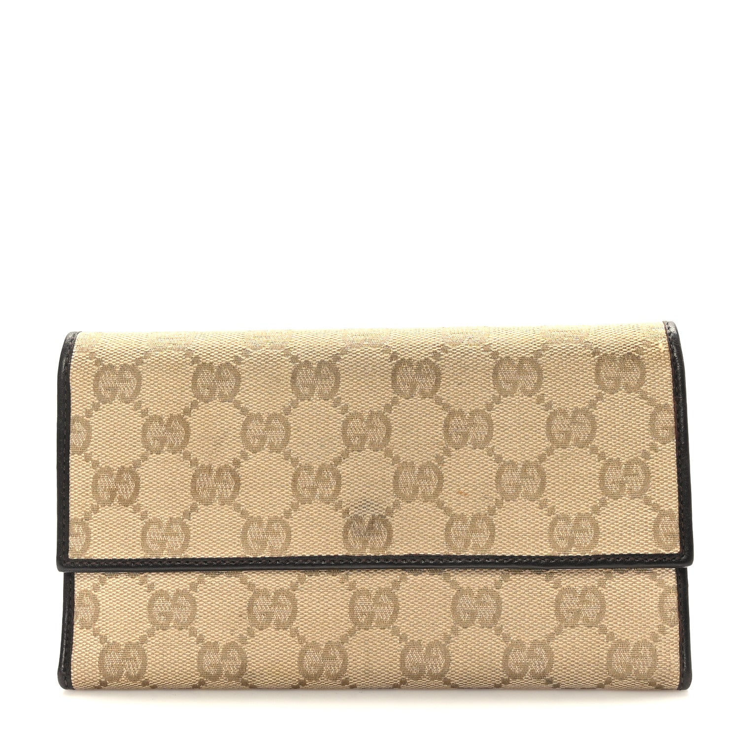 Gucci Signature Monogram Continental Wallet Black 1 of 7