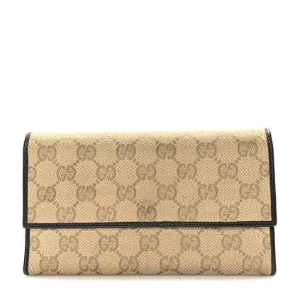 Gucci Signature Monogram Continental Wallet Black 1 of 7