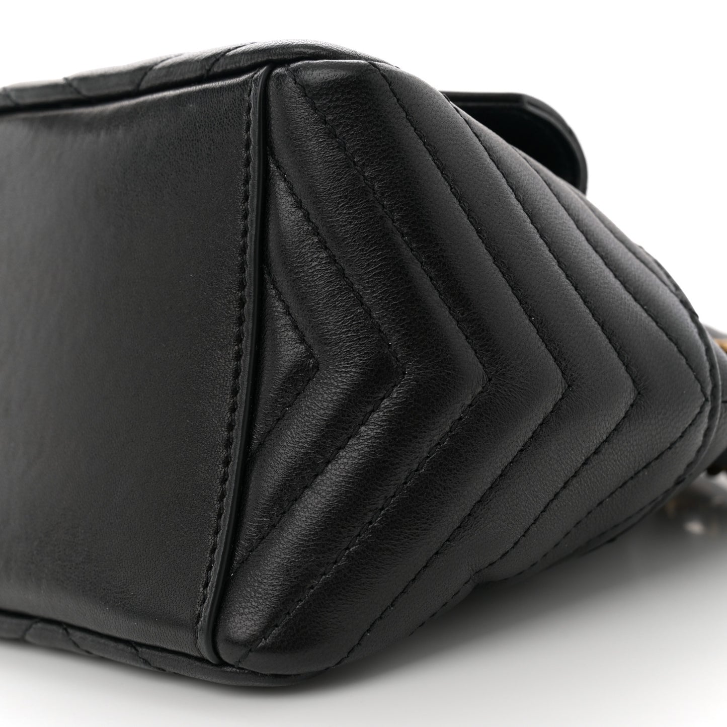 Lambskin Matelasse Monogram Joe Nano Bucket Bag Black