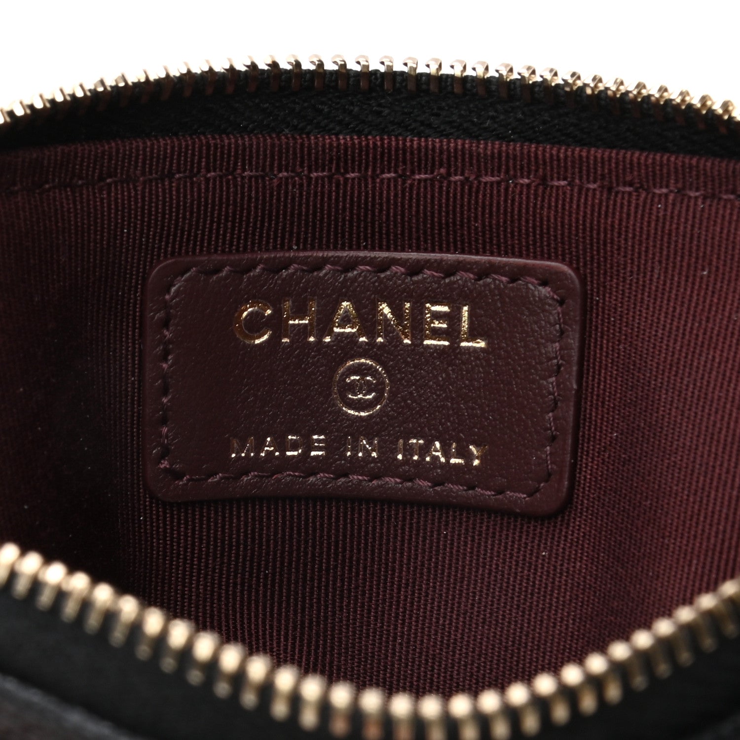 Chanel Caviar Quilted Zip Card Holder Wallet Black 6 of 7