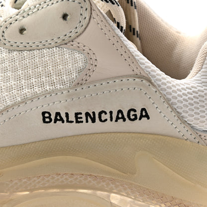 Balenciaga Fabric Mesh Clear Sole Womens Triple S Sneakers 37 White 9 of 21