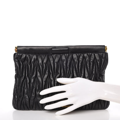 Miu Miu Nappa Matelasse Clutch Nero Black 2 of 8