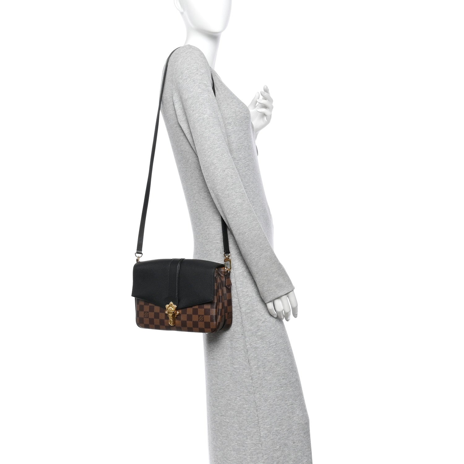 Louis Vuitton Damier Ebene Clapton Black 2 of 9
