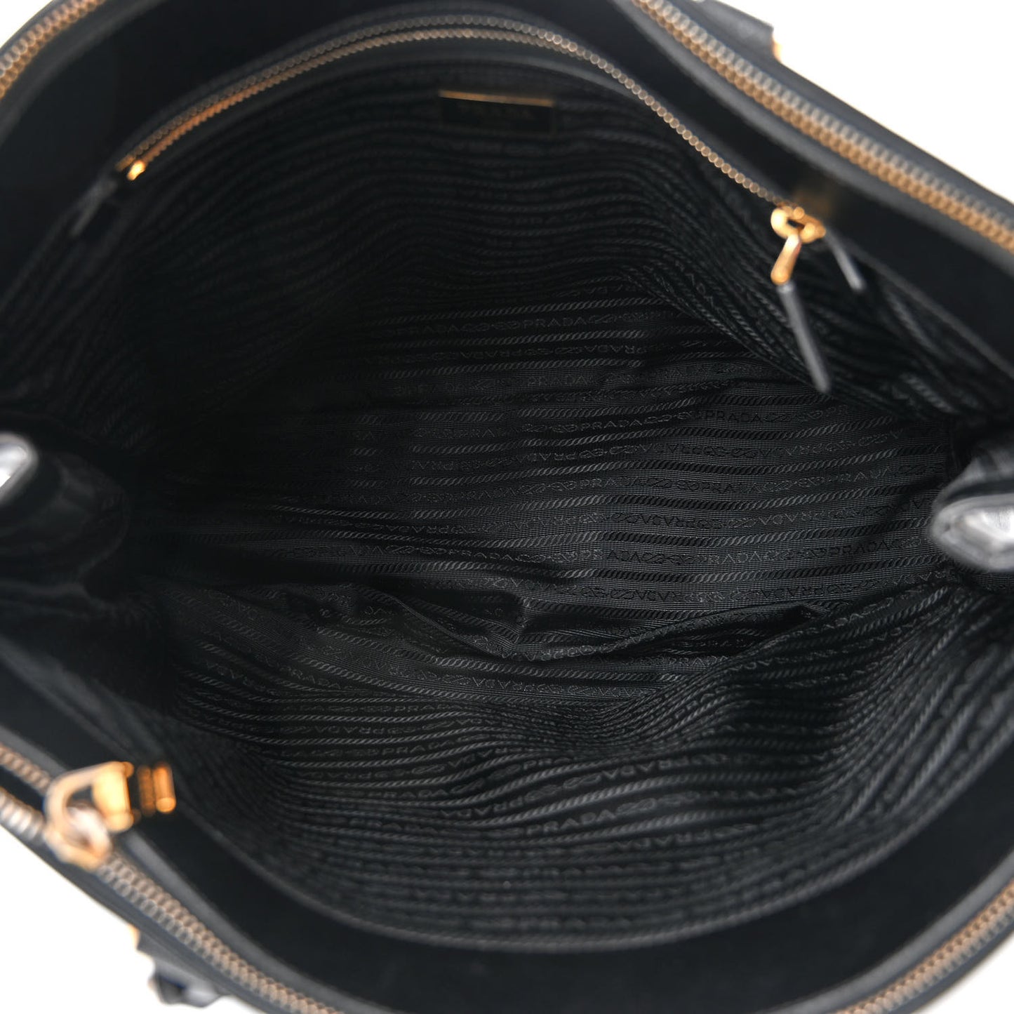 Saffiano Lux Extra Large Galleria Double Zip Tote Black