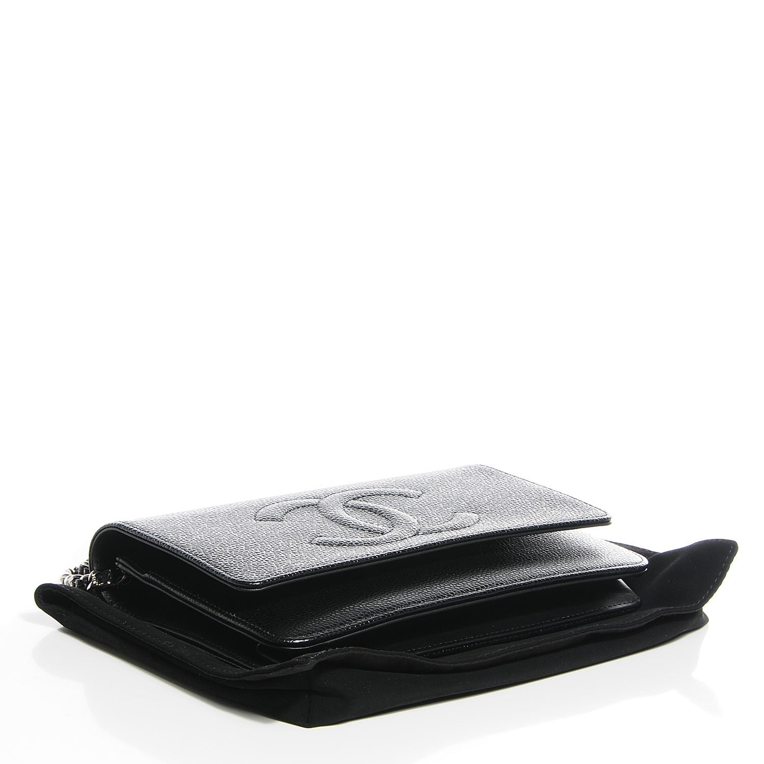 Chanel Caviar Timeless CC Wallet on Chain WOC Black 4 of 9