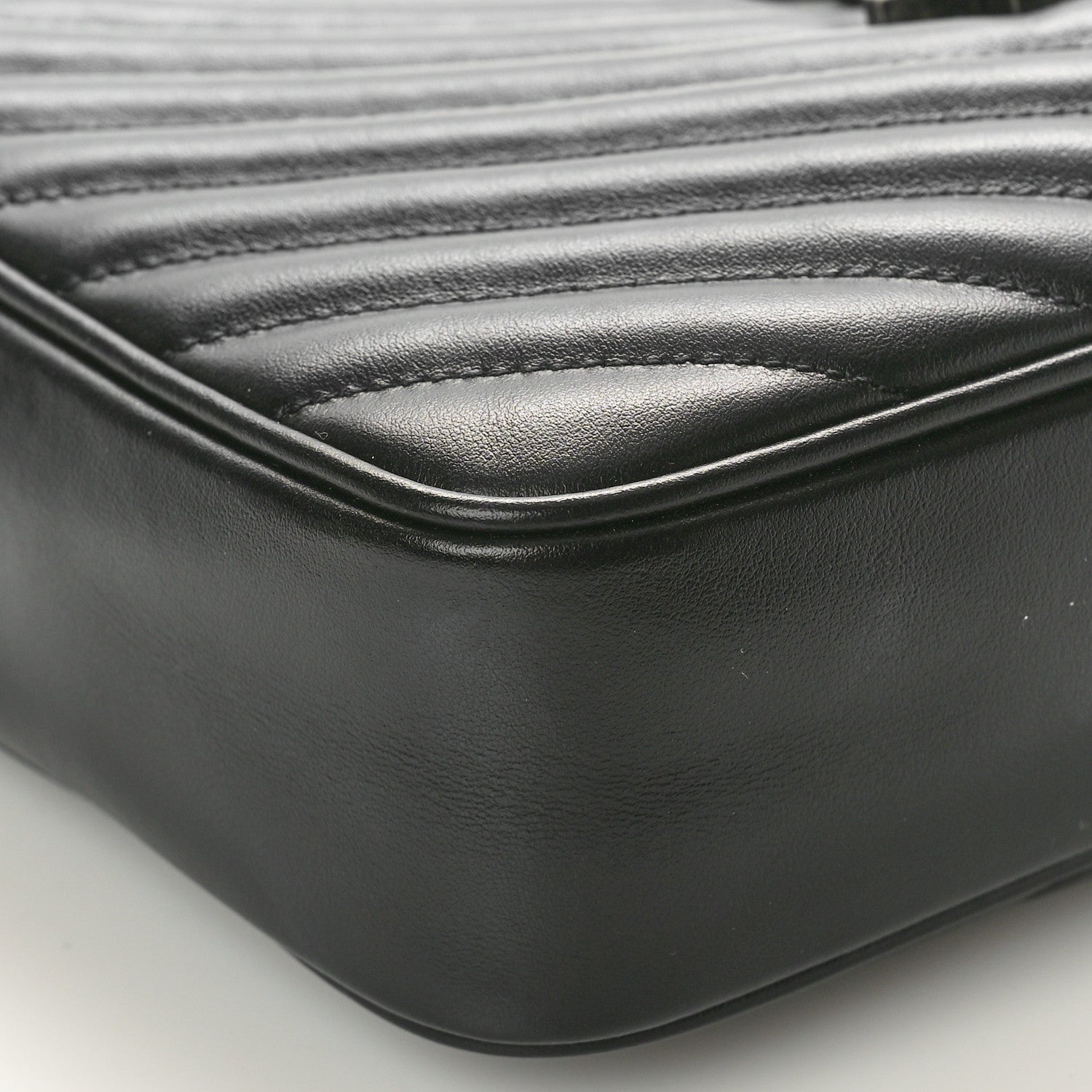 Saint Laurent Calfskin Matelasse Monogram Lou Camera Bag Black 8 of 9