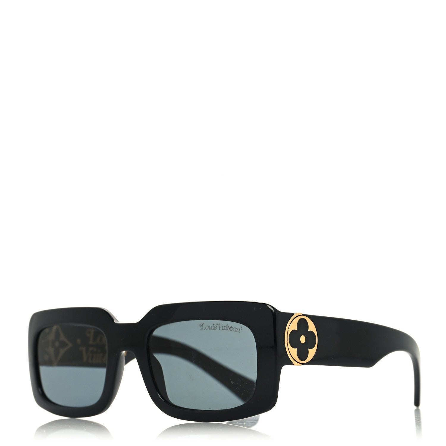 Louis Vuitton Acetate LV Flower Sunglasses Z1360W Black 1 of 7