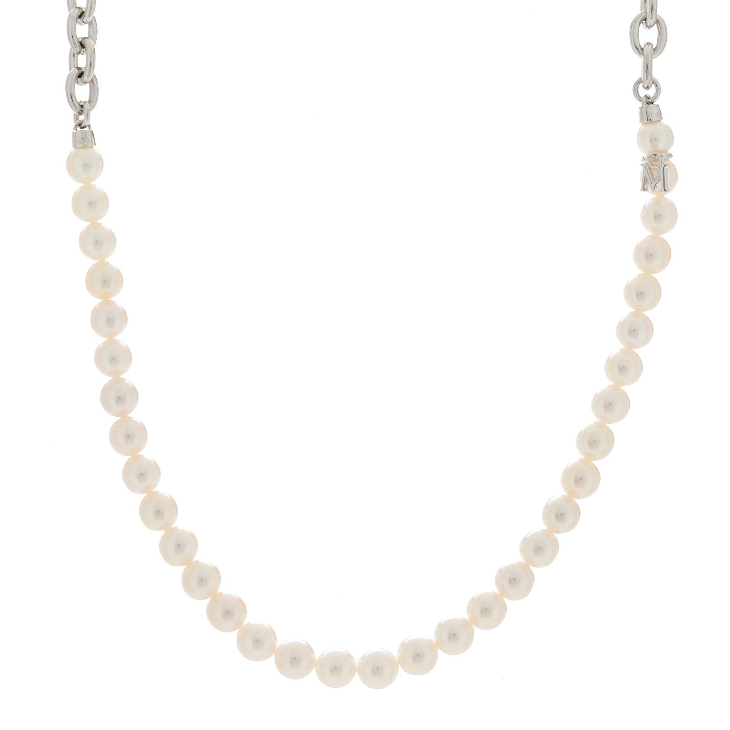Mikimoto X COMME DE GARCON Sterling Silver Akoya Pearl 6-6.5mm Strand Necklace 1 of 6