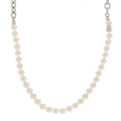 Mikimoto X COMME DE GARCON Sterling Silver Akoya Pearl 6-6.5mm Strand Necklace 1 of 6