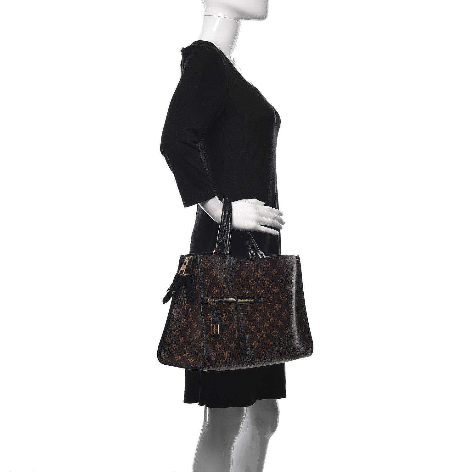Louis Vuitton Monogram Popincourt MM Black 2 of 10