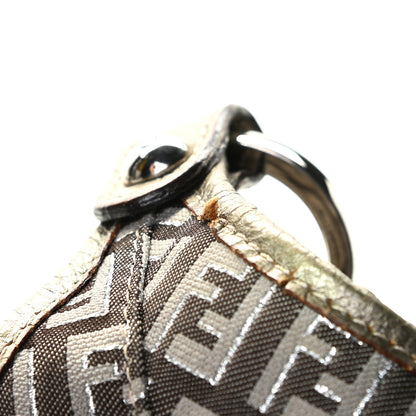 Fendi Zucchino Vachetta Shoulder Bag Caffe Argilla Canna di Fucile 5 of 15