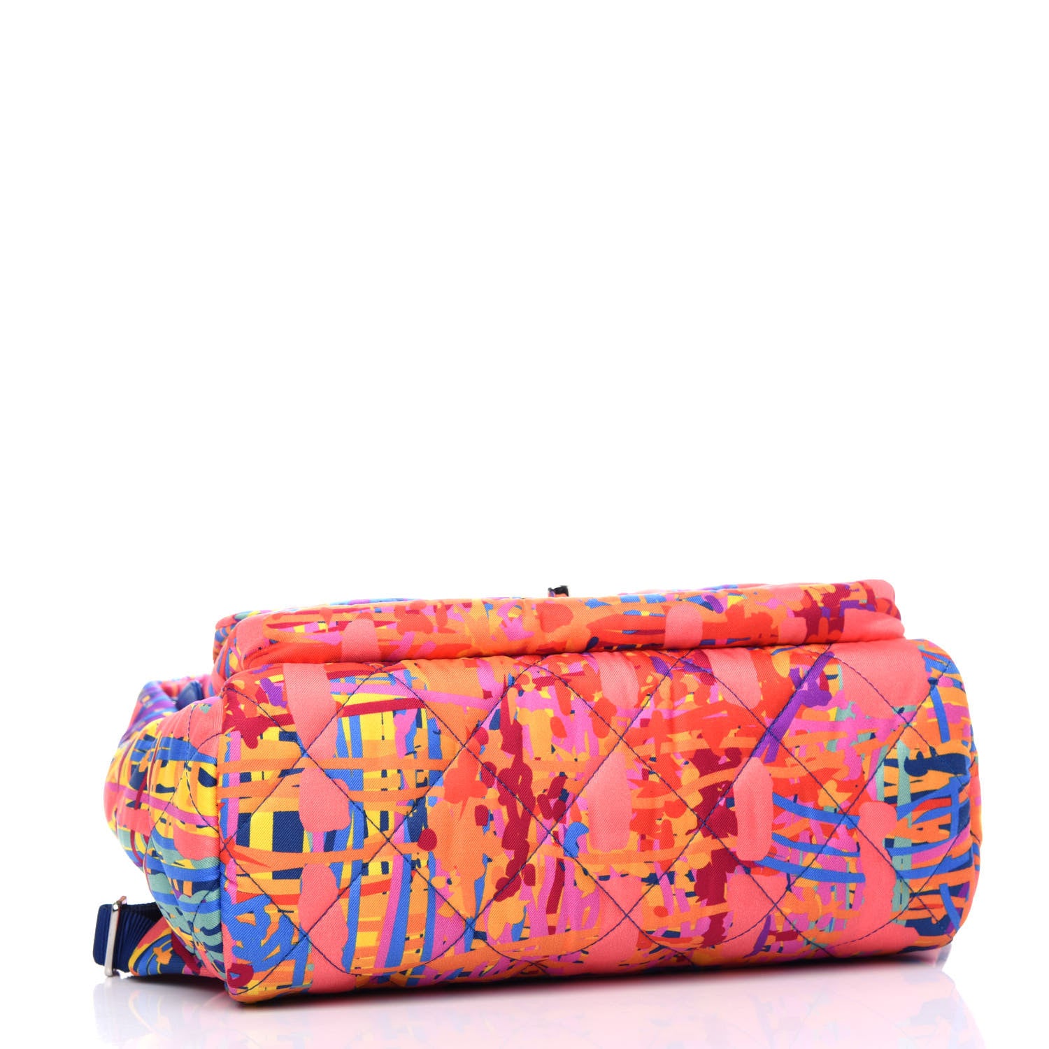 Chanel Foulard Fabric Quilted Printed Backpack Pink 4 of 9