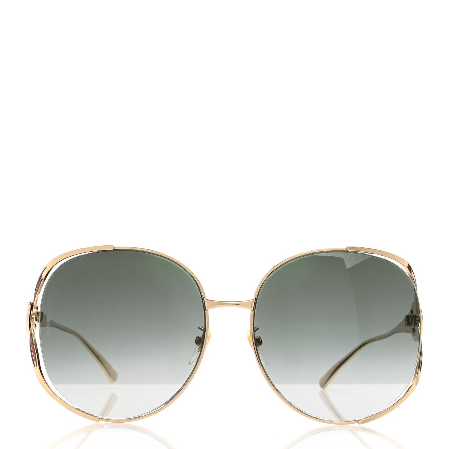 Metal Oversized Round Frame GG0225S Sunglasses Gold