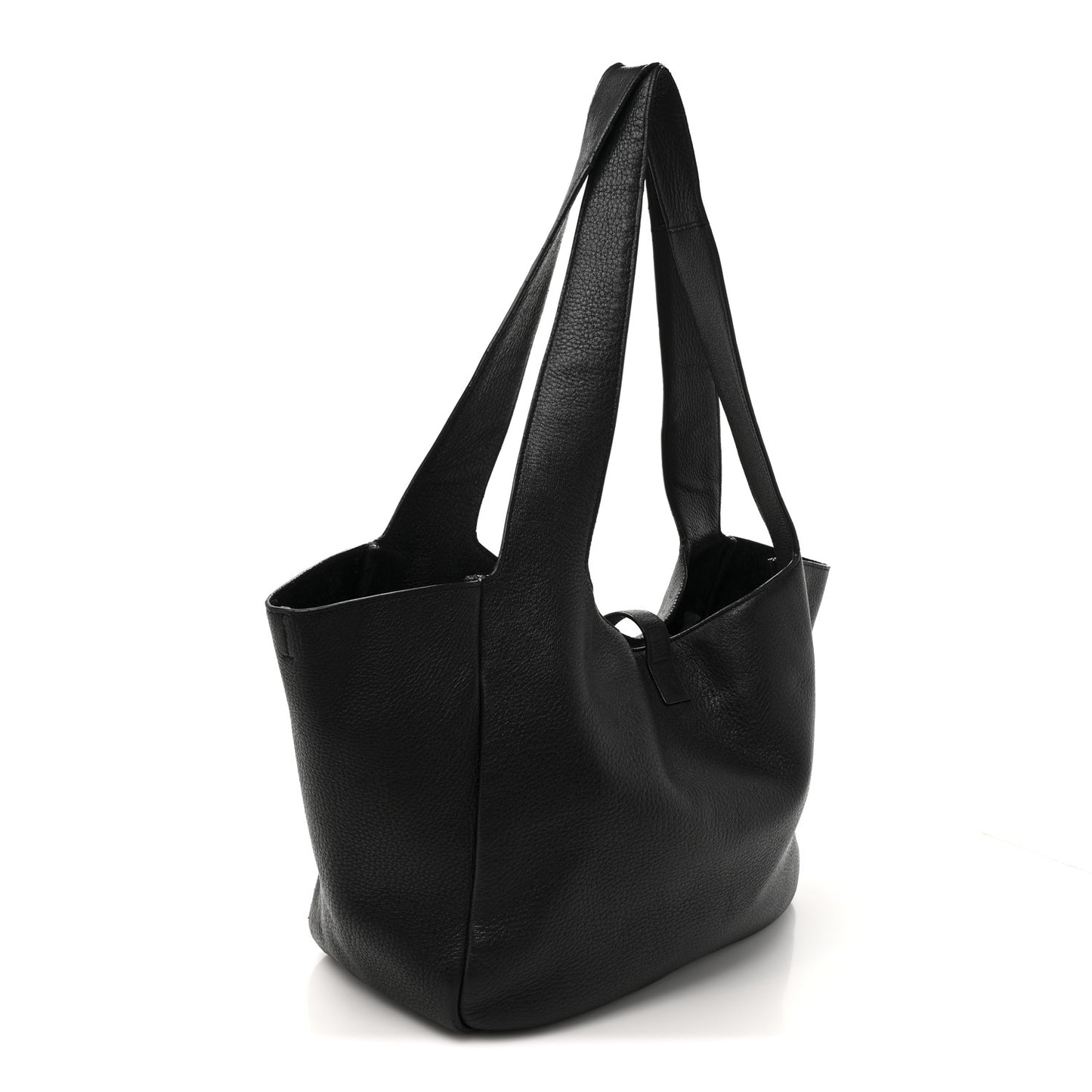 Grained Deerskin Bea Tote Black