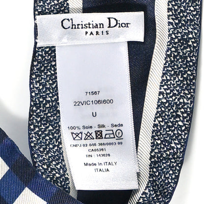 Christian Dior Silk Mitzah Scarf Blue 3 of 4