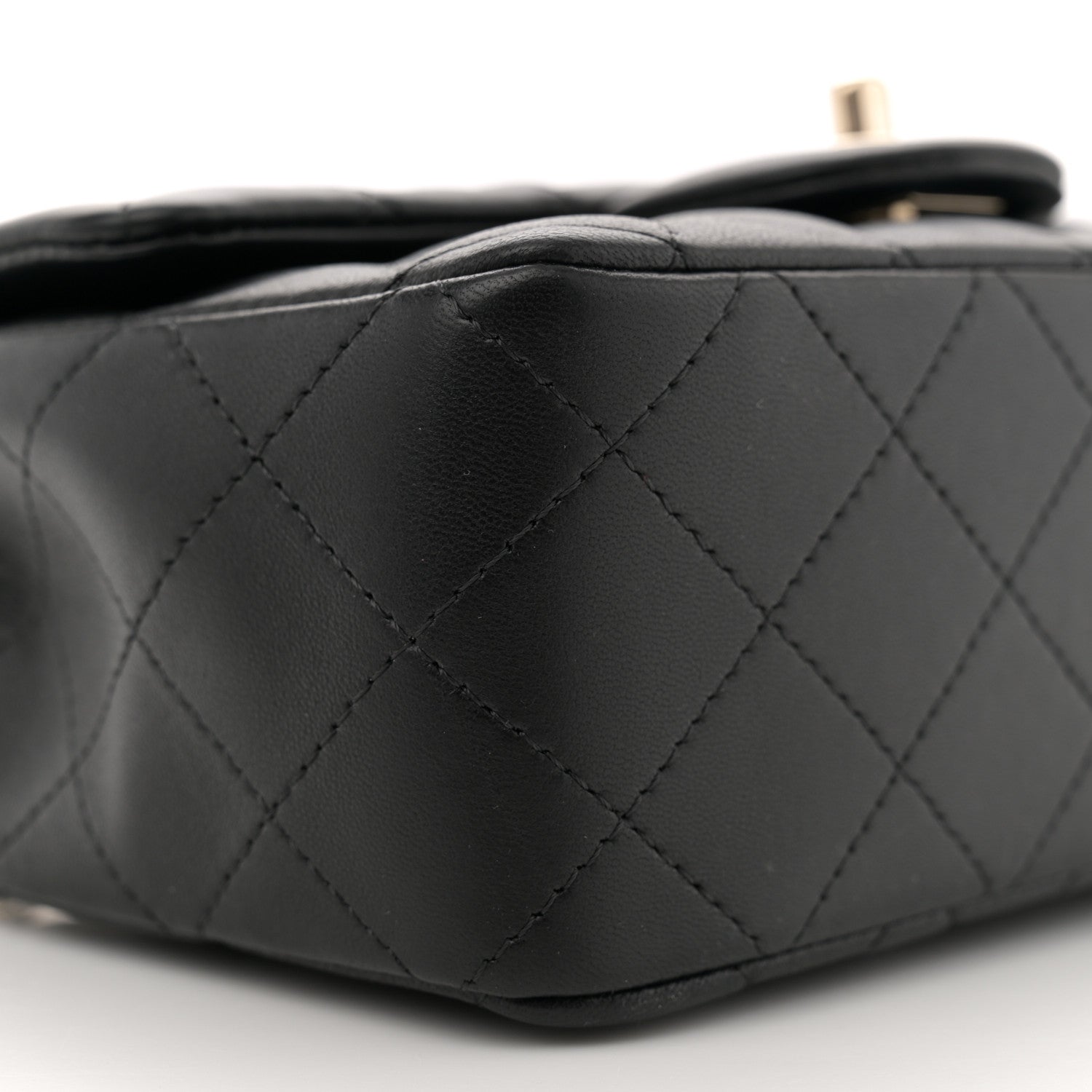 Chanel Lambskin Quilted Mini Rectangular Flap Black 9 of 10