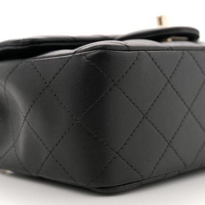 Chanel Lambskin Quilted Mini Rectangular Flap Black 9 of 10