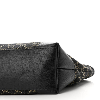 Gucci Jacquard Black Denim GG Monogram Medium Ophidia Shopping Tote Black Ivory 11 of 11