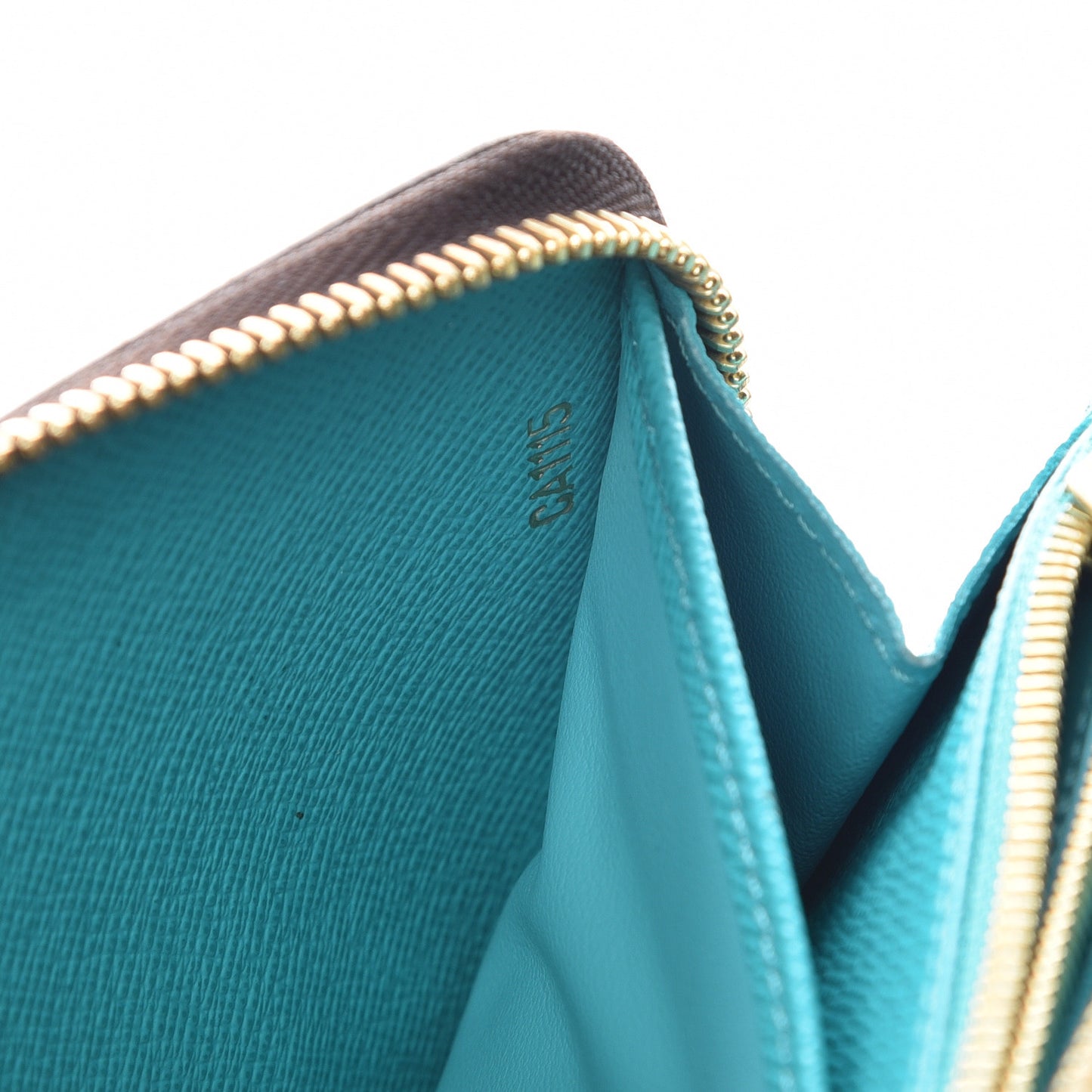 Monogram V Zippy Wallet Turquoise