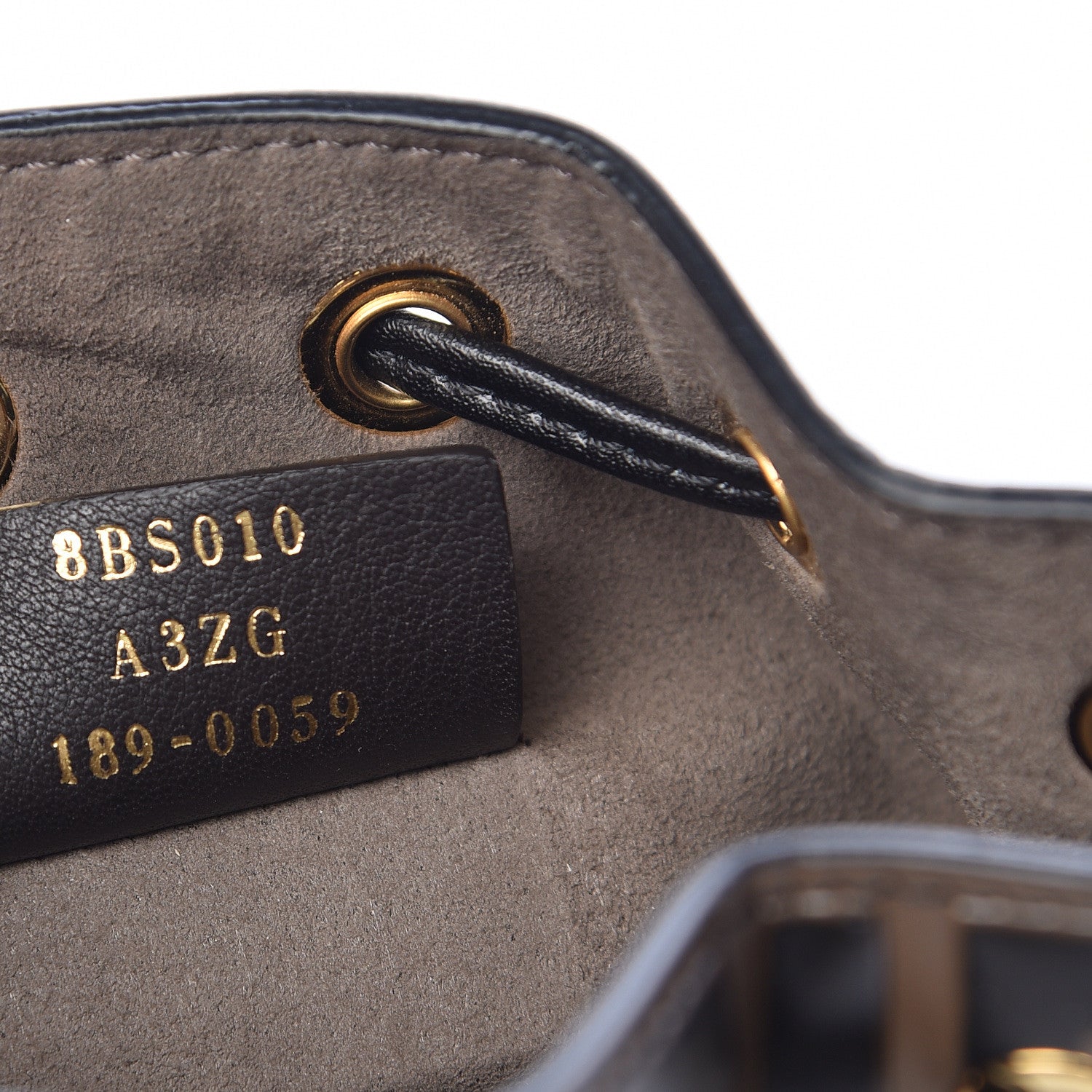 Fendi Vitello Liberty F is Fendi Bi-Color FF 1974 Embossed Mini Mon Tresor Bucket Bag Maya Black 7 of 9