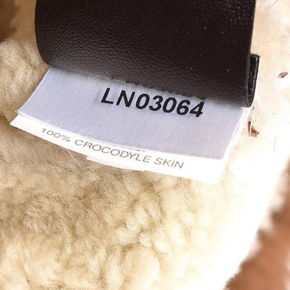 Prada Suede Shearling Mink Fur Crocodile Tote 7 of 11