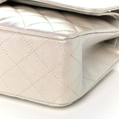 Chanel Iridescent Lambskin Quilted Medium Double Flap Ivory 10 of 11