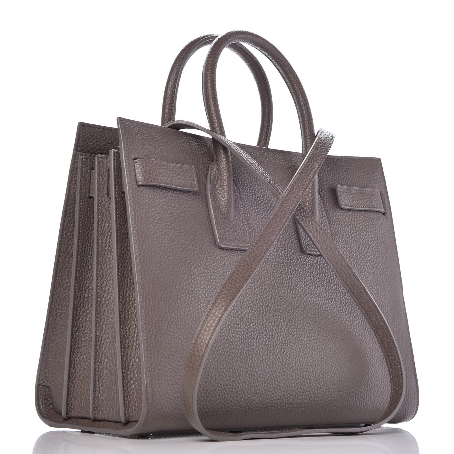 Grained Calfskin Small Sac De Jour Fog
