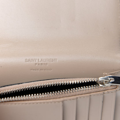 Saint Laurent Calfskin Fragments Flap Wallet Dark Beige 6 of 6