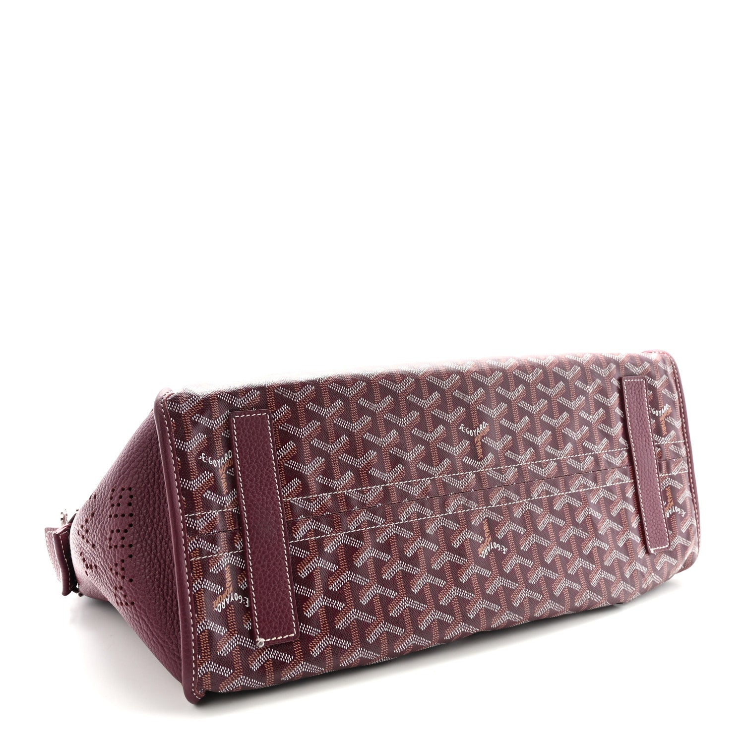 Goyard Goyardine Sac Hardy Pet Carrier PM Burgundy 5 of 10