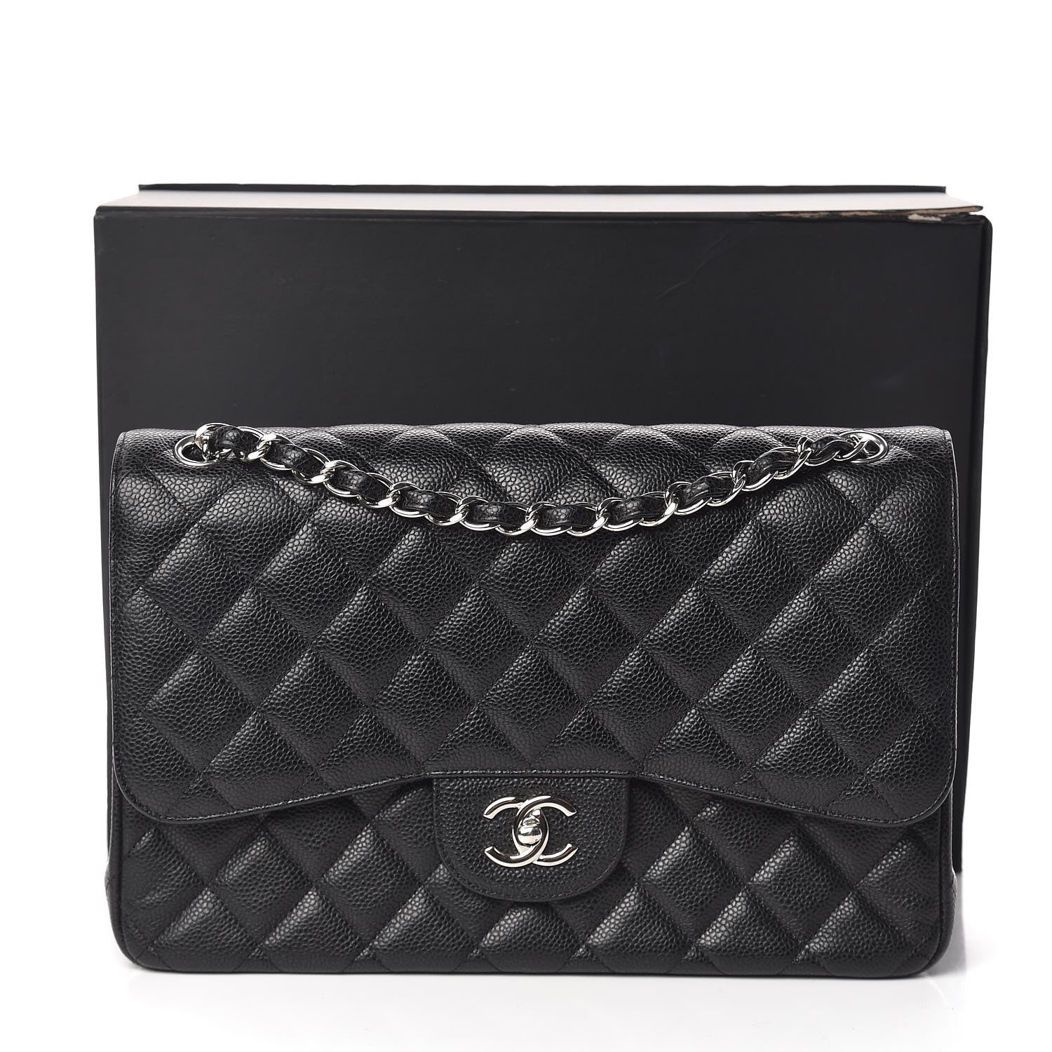 Chanel Caviar Quilted Jumbo Double Flap Black 11 of 11