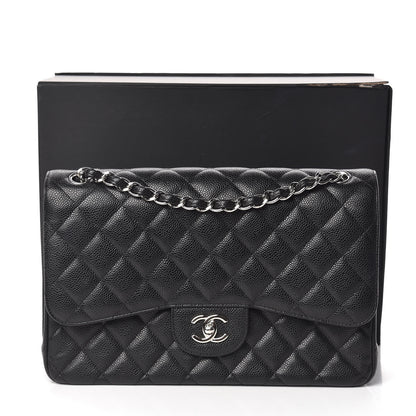 Chanel Caviar Quilted Jumbo Double Flap Black 11 of 11