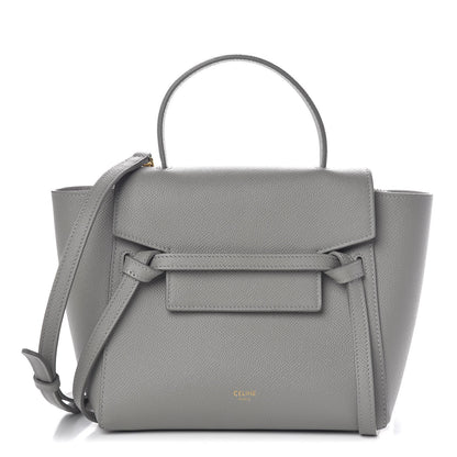 Celine Grained Calfskin Nano Belt Bag Cloud 1 of 9