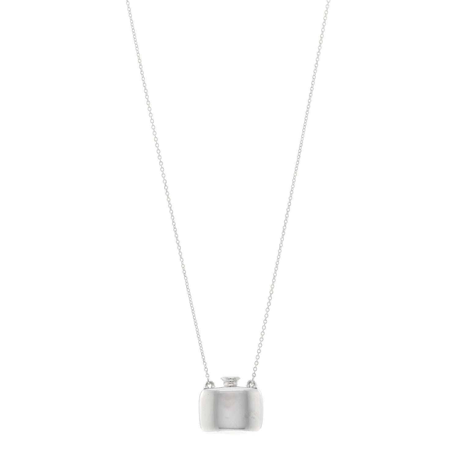 Tiffany Sterling Silver Elsa Peretti Square Bottle Pendant Necklace 1 of 4