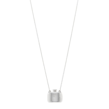 Tiffany Sterling Silver Elsa Peretti Square Bottle Pendant Necklace 1 of 4