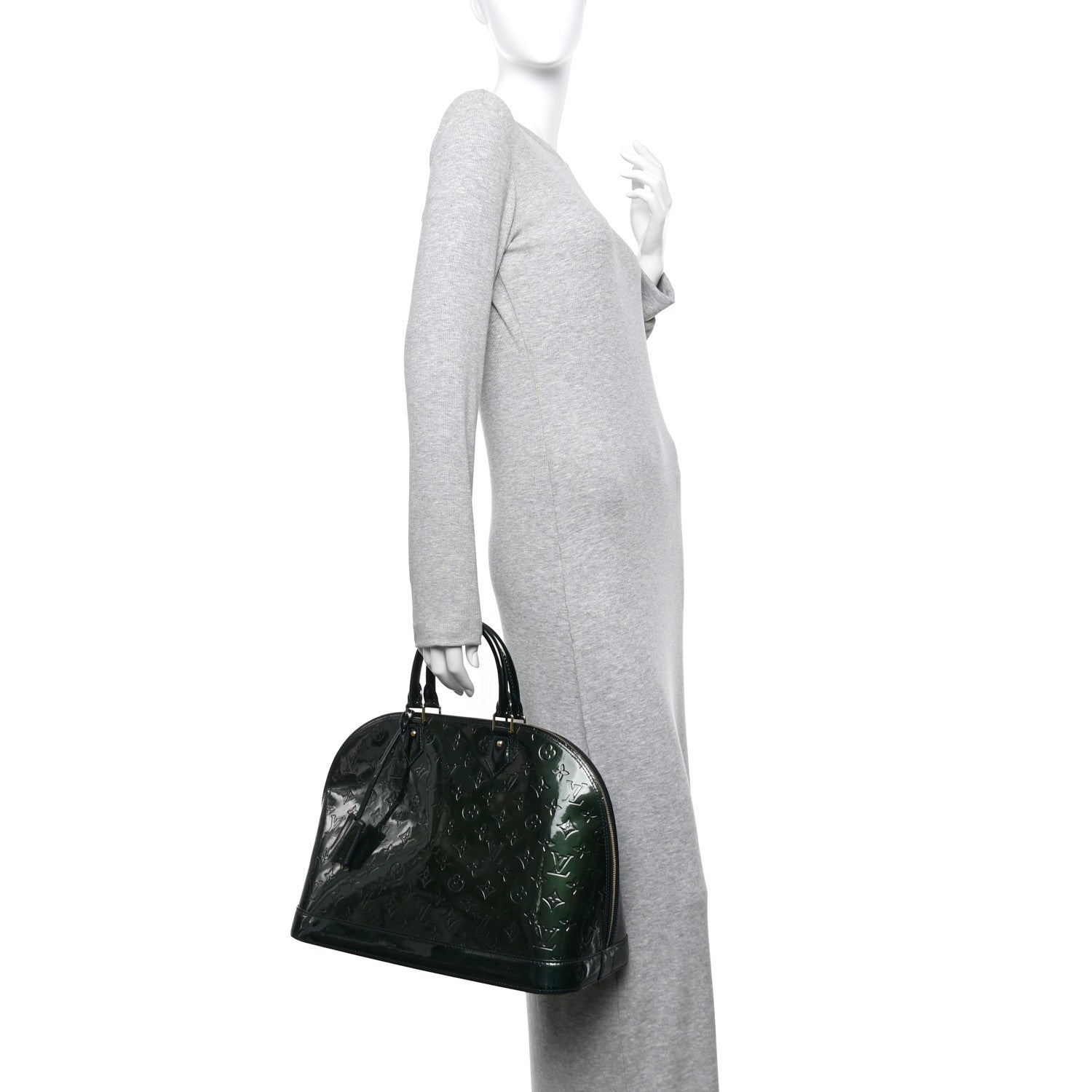 Louis Vuitton Vernis Alma GM Blue Nuit 2 of 12