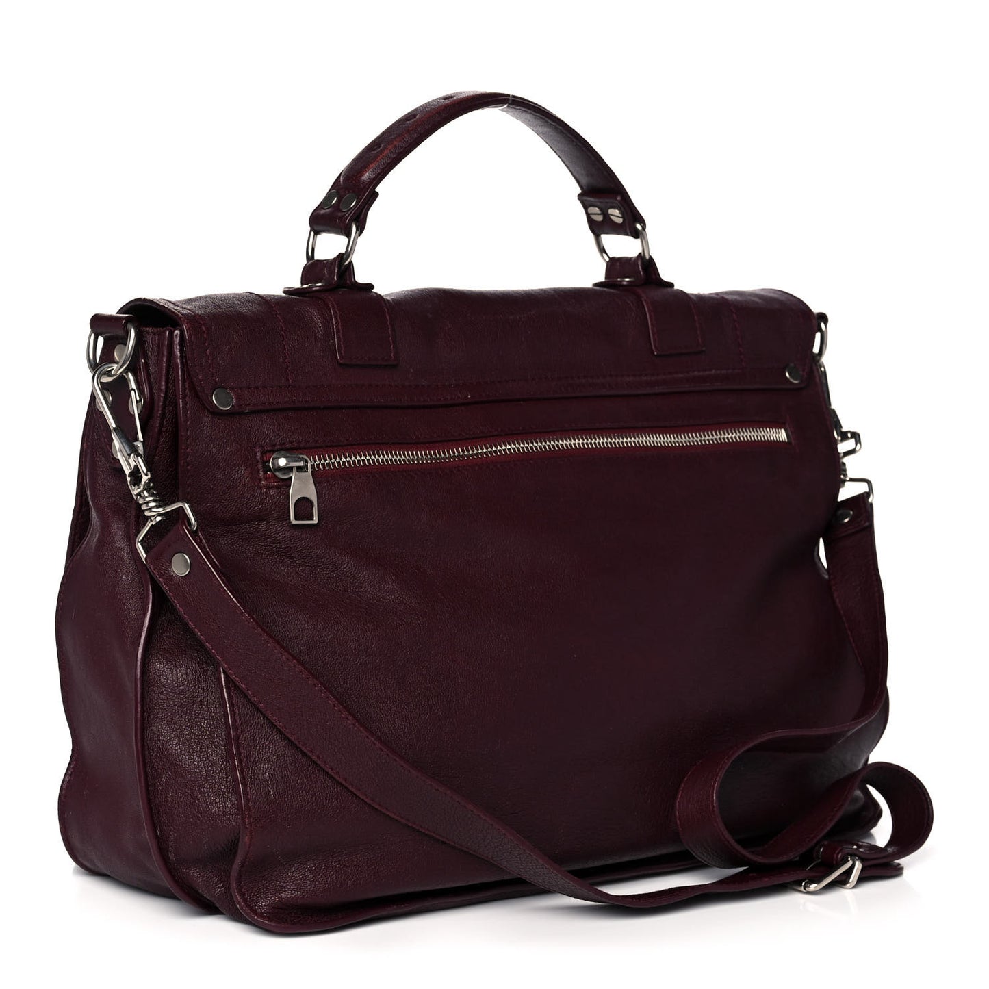 Lambskin PS1 Large Satchel Oxblood