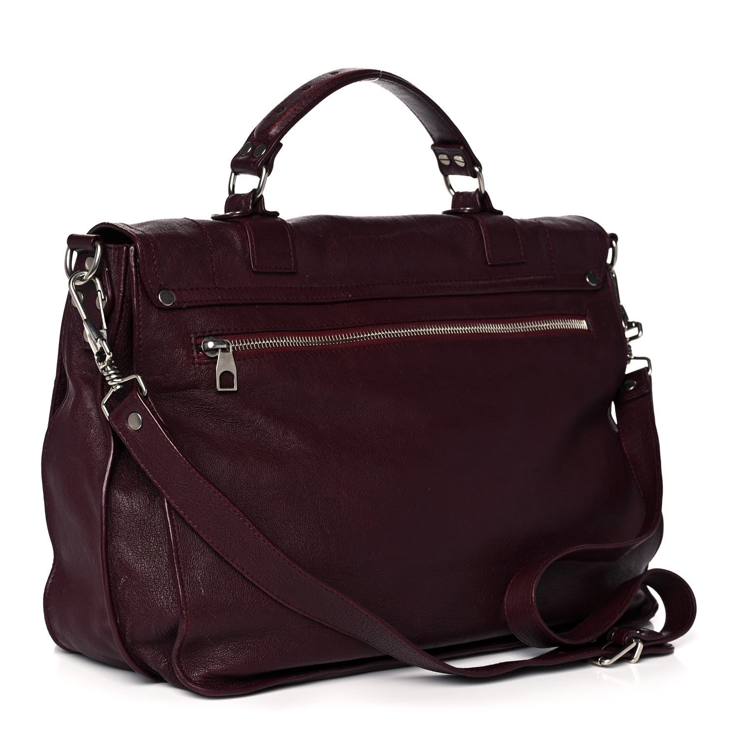 Proenza Schouler Lambskin PS1 Large Satchel Oxblood 2 of 12