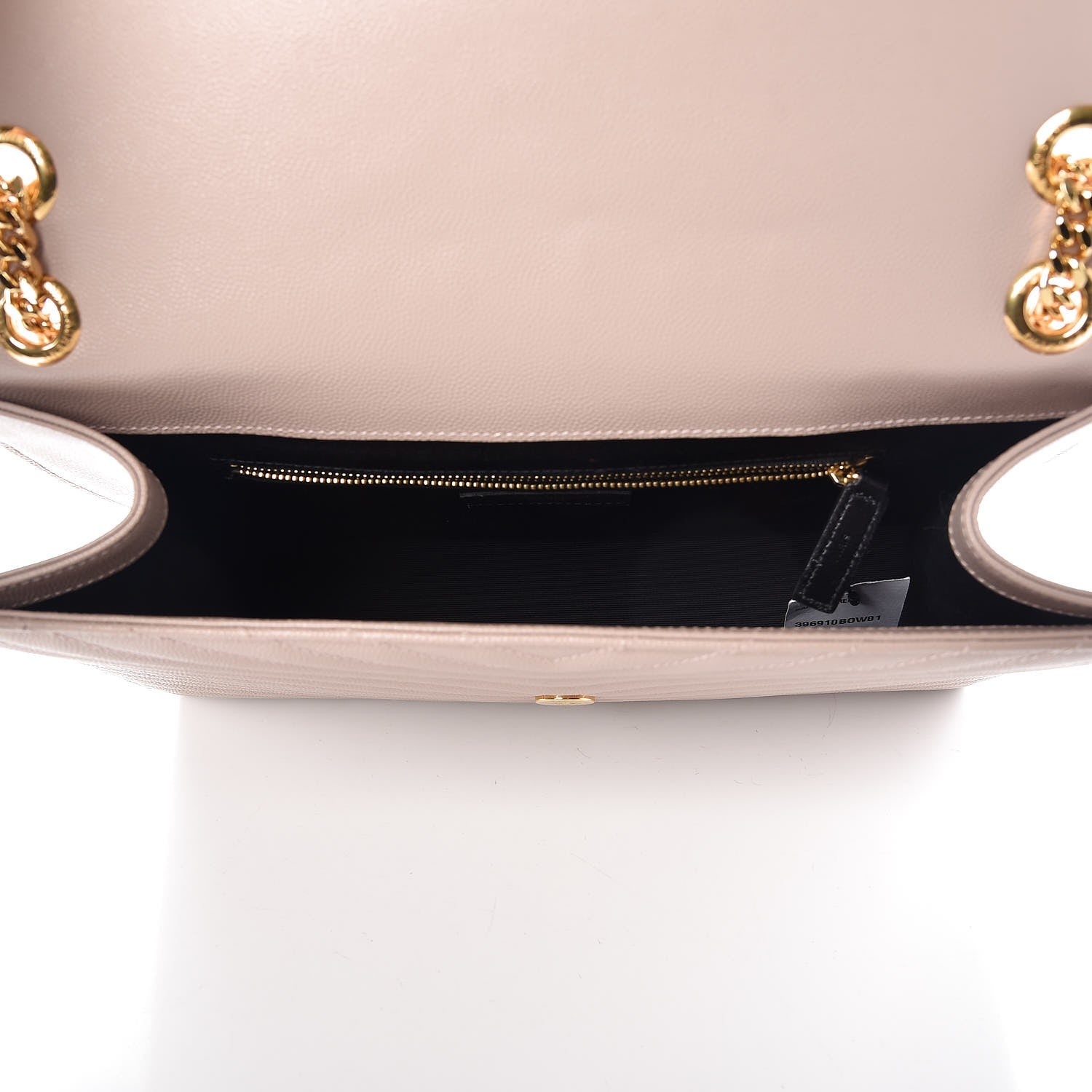 Saint Laurent Grain De Poudre Matelasse Chevron Large Monogram Satchel Rose Antic 5 of 13