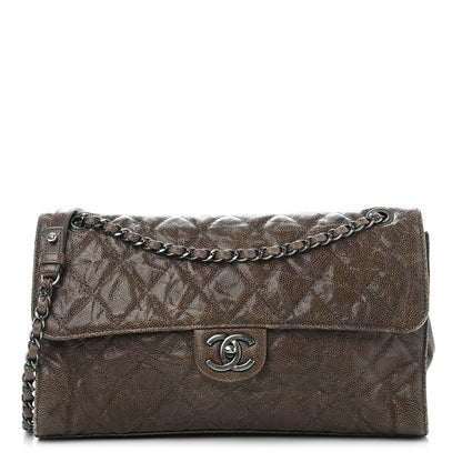 Chanel Crumpled Grained Calfskin Jumbo CC Crave Flap Beige 1 of 21